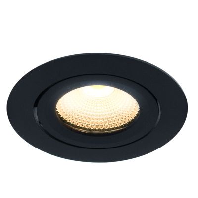 Crna ugradbena lampa aluminijska, Wimke, 5 W, LED 2700 K, IP44
