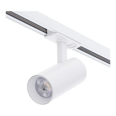 Bijeli jednofazni reflektor za šinski sustav, aluminij, Enno, 10 W, bijeli LED prekidač
