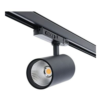 Crni trofazni reflektor s aluminijskim šinskim sustavom, Rozina, 10W/20W/30W, bijeli LED prekidač