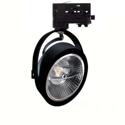 Crni trofazni reflektor za šine Tirsa, 15W, 4000K, Pro