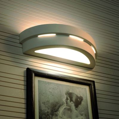 Staklena dvosmjerna zidna lampa bijela, Lidwina