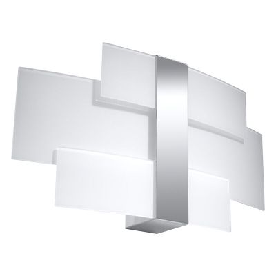 Staklena zidna lampa krom, Marith