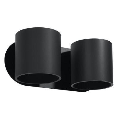 Aluminijska dvosmjerna zidna lampa crna, Amely