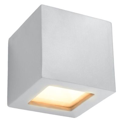 Staklena dvosmjerna zidna lampa siva, Caitlin