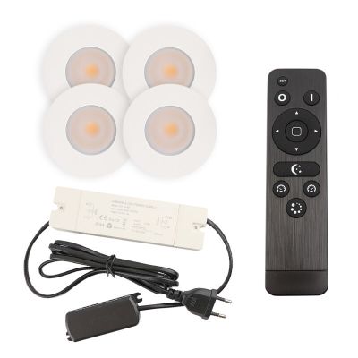 Aluminijska ugradbena lampa za verandu bijela, Dico, 3 W, LED 2700 K, IP65, s daljinskim upravljačem