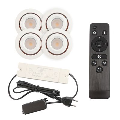 Aluminijska ugradbena lampa za verandu bijela, Rona, 3 W, LED 2700 K, IP44, s daljinskim upravljačem