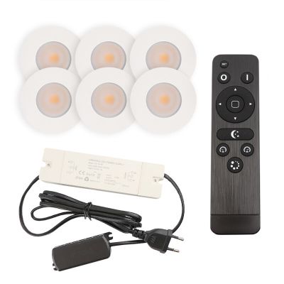 Aluminijska ugradbena lampa za verandu bijela, Dico, 3 W, LED 2700 K, IP65, s daljinskim upravljačem