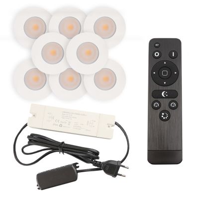 Aluminijska ugradbena lampa za verandu bijela, Dico, 3 W, LED 2700 K, IP65, s daljinskim upravljačem