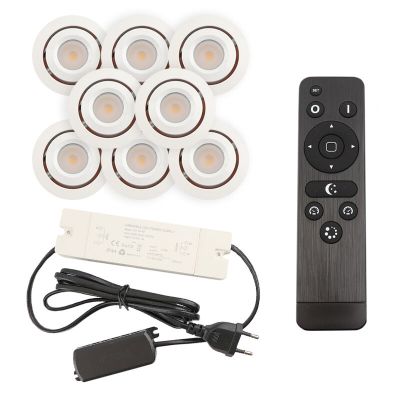 Aluminijska ugradbena lampa za verandu bijela, Rona, 3 W, LED 2700 K, IP44, s daljinskim upravljačem