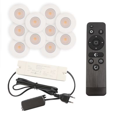 Aluminijska ugradbena lampa za verandu bijela, Dico, 3 W, LED 2700 K, IP65, s daljinskim upravljačem