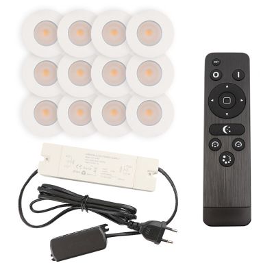 Aluminijska ugradbena lampa za verandu bijela, Dico, 3 W, LED 2700 K, IP65, s daljinskim upravljačem