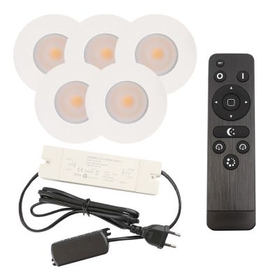 Aluminijska ugradbena lampa za verandu bijela, Dico, 3 W, LED 2700 K, IP65, s daljinskim upravljačem