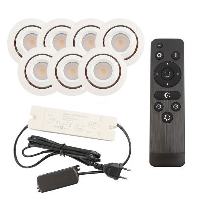 Aluminijska ugradbena lampa za verandu bijela, Rona, 3 W, LED 2700 K, IP44, s daljinskim upravljačem
