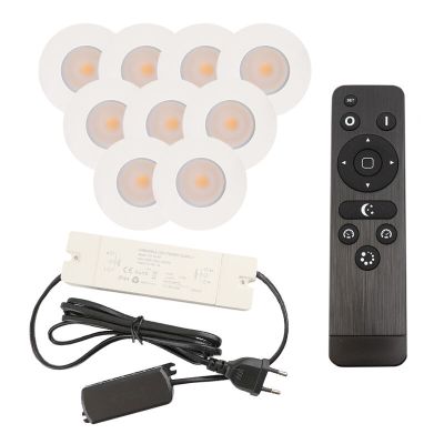 Aluminijska ugradbena lampa za verandu bijela, Dico, 3 W, LED 2700 K, IP65, s daljinskim upravljačem
