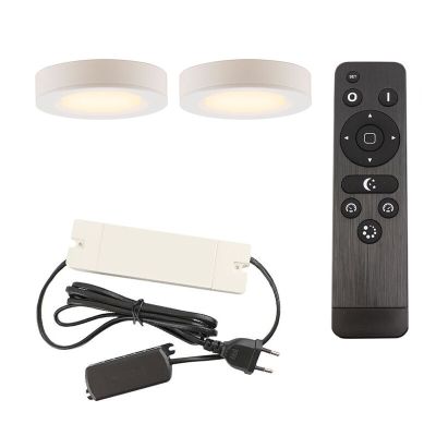Aluminijska rasvjeta za kuhinjske ormariće bijela, Sana, 3 W, LED 2700 K, s daljinskim upravljačem