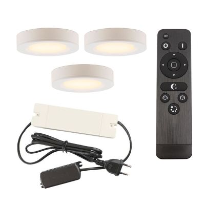 Aluminijska rasvjeta za kuhinjske ormariće bijela, Sana, 3 W, LED 2700 K, s daljinskim upravljačem