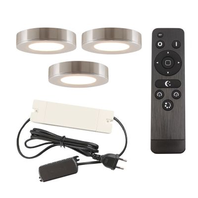 Aluminijska rasvjeta za kuhinjske ormariće srebrna, Sana, 3,3 W, LED 2700 K, s daljinskim upravljačem
