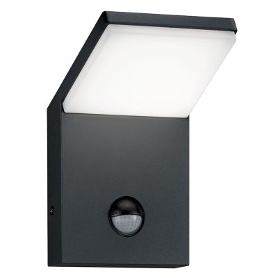 Antracit vanjska zidna lampa sa senzorom pokreta moderna, Solana, 9 W, LED 3000 K, IP54