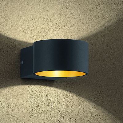 Crna dvosmjerna zidna lampa moderna, Tyra, 4,3 W, LED 3000 K