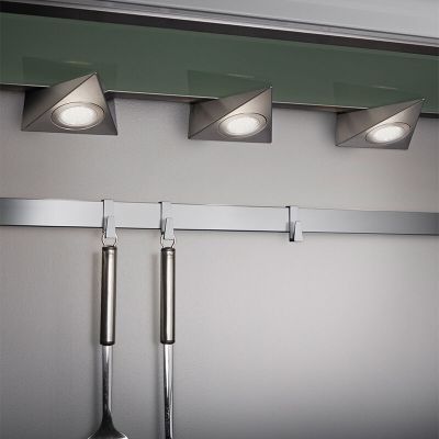 Nikalna rasvjeta za kuhinjske ormariće metalna, Zerdali, 3 W, LED 3000 K, s prekidačem