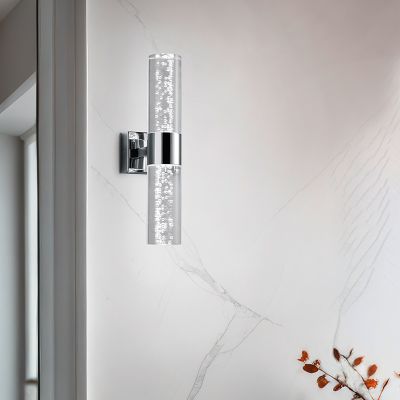 Krom dvosmjerna zidna lampa dizajnerska, Delfina, 3,2 W, LED 3000 K, IP44