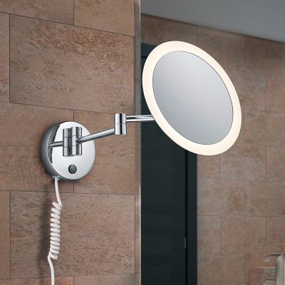Krom zidna lampa moderna, Bartje, 3 W, LED 3000 K, IP44, s prekidačem