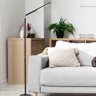 Crna podna lampa moderna, Rebel, 6 W, LED 3000 K, s dodirnim prigušivačem