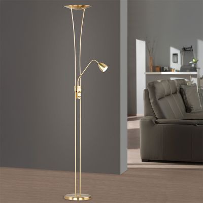 Mjeda podna lampa klasična, Stijn, 20 W, LED 3000 K, s prekidačem