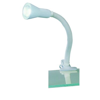Bijela lampa s klemmom plastična, Helin, s prekidačem