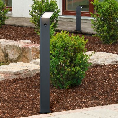 Antracit rasvjetni stup sa senzorom pokreta moderni, Solana, 9 W, LED 3000 K, IP54