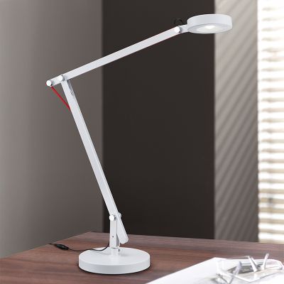 Bijela stolna lampa moderna, Pardoes, 5 W, LED 3000 K, s prekidačem