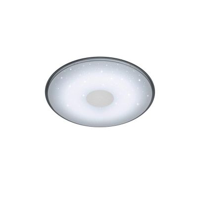 Bijela plafonjera moderna, Levain, 30 W, LED podesiv od tople do hladne bijele, s daljinskim upravljačem