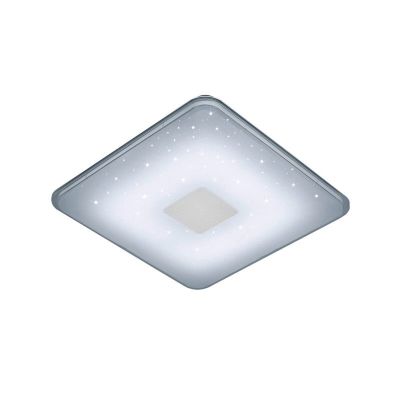 Bijela plafonjera moderna, Lev, 30 W, LED podesiv od tople do hladne bijele, s daljinskim upravljačem