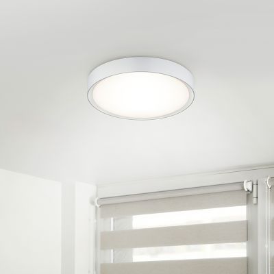 Bijela stropna svjetiljka za kupaonicu plastična, Evelina, 18 W, LED 3000 K, IP44