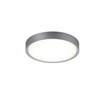 Srebrna stropna svjetiljka za kupaonicu plastična, Evelina, 18 W, LED 3000 K, IP44
