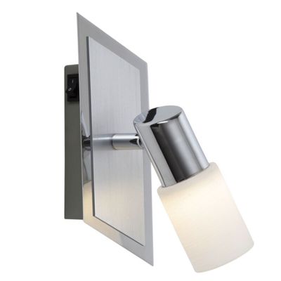 Sivi stropni reflektor stakleni, Morely, 4,3 W, LED 3000 K, s prekidačem