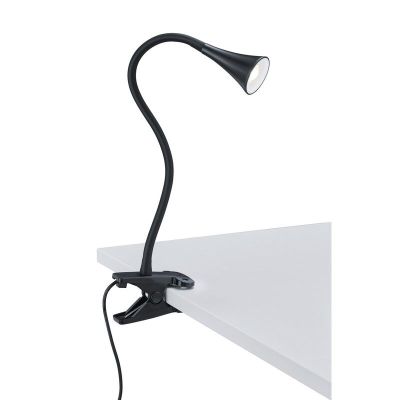 Crni reflektor s klemmom plastični, Yelaisa, 3 W, LED 3000 K, s prekidačem