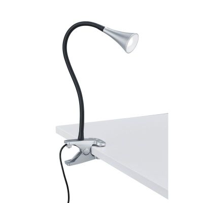 Sivi reflektor s klemmom plastični, Yelaisa, 3 W, LED 3000 K, s prekidačem