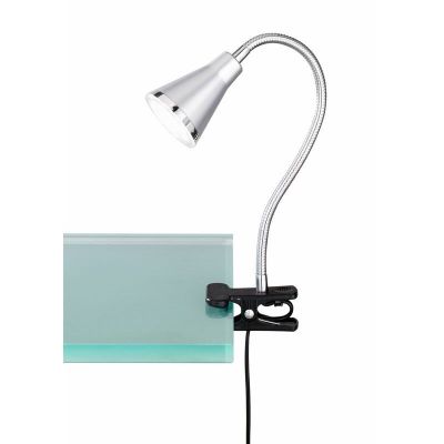 Srebrni reflektor s klemmom plastični, Taimi, 3,8 W, LED 3000 K, s prekidačem