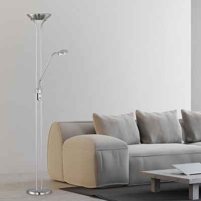 Crna podna lampa moderna, Aiden, 20 W, LED 3000 K, s prekidačem