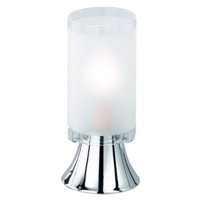 Krom stolna lampa staklena, Leanne, s prekidačem