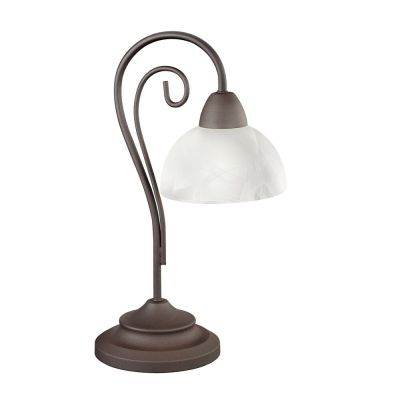 Hrđavo Crvena stolna lampa klasična, Jared, s prekidačem