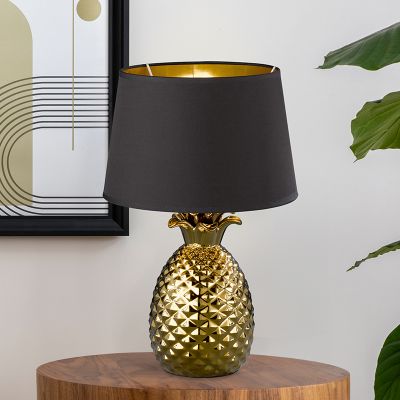 Keramička stolna lampa zlata, Monsted, s prekidačem