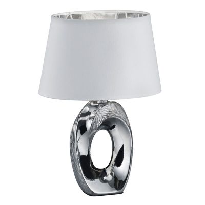 Keramička stolna lampa srebrna, Moldrup, s prekidačem