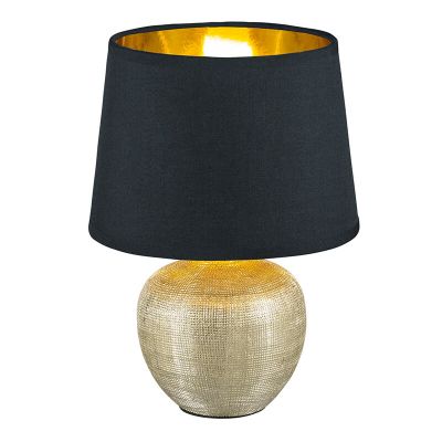 Keramička stolna lampa zlata, Yet, s prekidačem