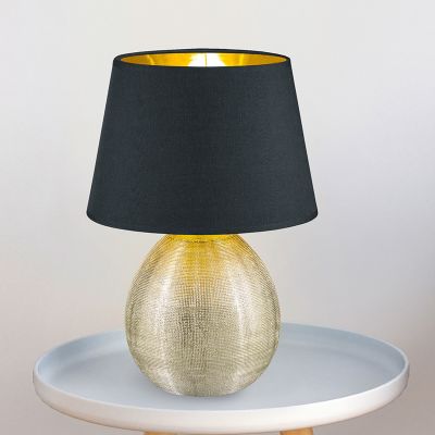 Keramička stolna lampa zlata, Yet, s prekidačem