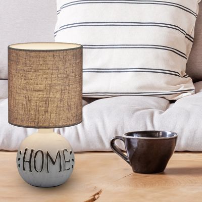Keramička stolna lampa bijela, Mosh, s prekidačem