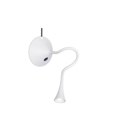 Bijela lampica moderna, Yelaisa, 3 W, LED 3000 K, s prekidačem
