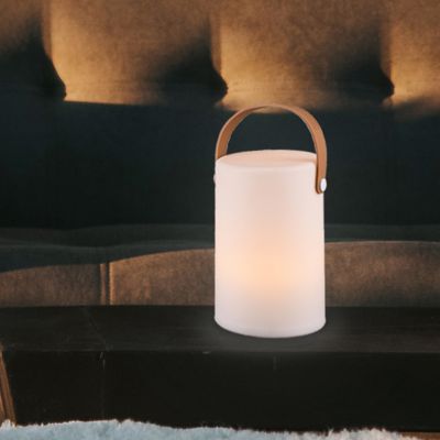 Bijela vanjska stolna lampa moderna, Marso, 1 W, LED 3000 K, IP44, s prekidačem