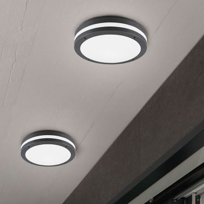 Antracit plafonjera moderna, Garly, 12 W, LED 3000 K, IP54